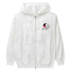 ほほらら工房 SUZURI支店の首をかしげる桜文鳥 Heavyweight Zip Hoodie