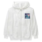 3tomo6's shopのオーロラが照らす氷の城 Heavyweight Zip Hoodie