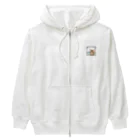 姫とすずり。の車窓からねこ Heavyweight Zip Hoodie