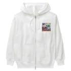 おふざけのピアノ弾く宇宙人 Heavyweight Zip Hoodie