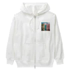 awawoのイタリアのカラフルな街並み Heavyweight Zip Hoodie