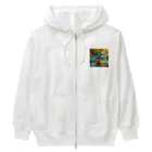 自然大好きの渓流のカワセミ Heavyweight Zip Hoodie