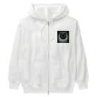 same_sharkのアングリー黒猫シリーズ Heavyweight Zip Hoodie