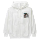 kojakechanのトイレに入るかわいいマンチカンのマカデミアナッツくん Heavyweight Zip Hoodie