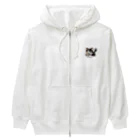 NyanClosetのお魚くわえて走る猫です。 Heavyweight Zip Hoodie