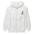 kiryu-mai創造設計の白猫ちゃん Heavyweight Zip Hoodie