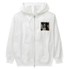 Olive_FLのレトロでかわいい写真は、一匹の愛らしい犬 Heavyweight Zip Hoodie