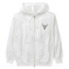 Matsue Hannaの正面を見つめる雄鹿 Heavyweight Zip Hoodie