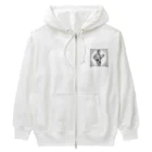 Schiele_sarieriの線画の人 Heavyweight Zip Hoodie