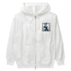 Kyon_IllustItemShopの青髪ゴシックロリータ Heavyweight Zip Hoodie