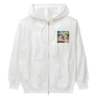 happiness_shopのかわいい子犬が元気いっぱい！ Heavyweight Zip Hoodie