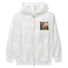 me-tooの遠くを見つめる愛犬 Heavyweight Zip Hoodie