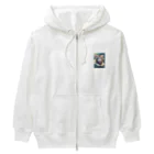 rentorataの可愛いホワイトタイガー Heavyweight Zip Hoodie