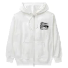 archifrogの落水荘風の建築物に佇むカエル Heavyweight Zip Hoodie