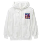 hestiaprayerのネオン街少女 Heavyweight Zip Hoodie