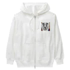 マニーのわんちゃんグッズの ボルゾイ（犬）をモチーフにしたわんちゃんNo.2 Heavyweight Zip Hoodie