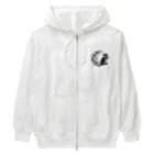 猫の墨遊の猫のスズ Heavyweight Zip Hoodie