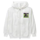 ganeshaのサッカーでゴールを守る白黒のゴリラ Heavyweight Zip Hoodie