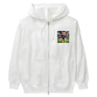 NekoAshiNoBathtubのアメリカンフットボールネコ Heavyweight Zip Hoodie