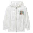 みっぴーちゃんのメガネの茶トラちゃん Heavyweight Zip Hoodie