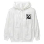 cotaro_worksのドラゴン　鉛筆画23 Heavyweight Zip Hoodie