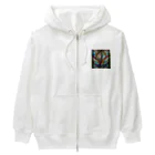 ganeshaの抽象パターンステンドグラス Heavyweight Zip Hoodie