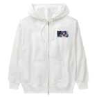 pukurou2096の紫髪のオッドアイ美少女 Heavyweight Zip Hoodie