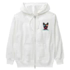 Shades DOGのフレンチブルドッグブラック（A） Heavyweight Zip Hoodie