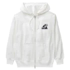 ととのいカエルのモノクロカエルくん Heavyweight Zip Hoodie