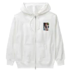 AI美女大好きクラブのAI美女とデートvol3 Heavyweight Zip Hoodie