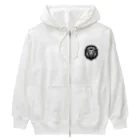 yielanggo007のライオン白黒 Heavyweight Zip Hoodie