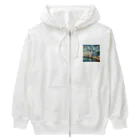 namidamakiの海辺の綺麗な城 Heavyweight Zip Hoodie