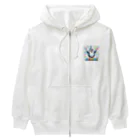 まんじゅ王国のこのキュートなペンギンがお祝いムード全開 Heavyweight Zip Hoodie