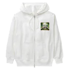 亀蘭タマムシの木漏れ日・すやすや Heavyweight Zip Hoodie