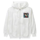 Mr_Geishaの月夜の芸者(Geisya of moon night) Heavyweight Zip Hoodie