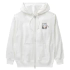 kuroppyiのホワイトタイガー Heavyweight Zip Hoodie