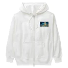 yunakiziの夜に輝くシーガラス Heavyweight Zip Hoodie