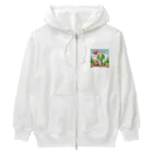 まんじゅ王国の贅沢なピクニックを楽しむ愛らしいヘビ Heavyweight Zip Hoodie