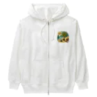 Qten369のサンセットビーチ Heavyweight Zip Hoodie