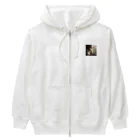 yangjiedaoyuanの外を見ている猫 Heavyweight Zip Hoodie