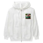 T-BORNSTAKEのブルドッグくんのある夏の日 Heavyweight Zip Hoodie