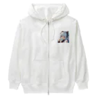 hazukimikanのあおにゃん Heavyweight Zip Hoodie