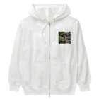 kokin0の水辺を走る犬 dog runnning on the water Heavyweight Zip Hoodie