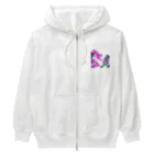 RetrowaveFlowerのRetrowaveFlower-ブーゲンビリア- Heavyweight Zip Hoodie