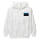 otakeの写真店の夕焼けの田んぼ Heavyweight Zip Hoodie