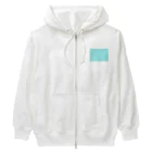 LalaHangeulのかなだらまばさ　~伝統ハングル~ 水色 Heavyweight Zip Hoodie