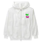 柴犬しばわんこhana873のしばいぬさんたち(ピンクと黄緑)柴犬さんたち Heavyweight Zip Hoodie