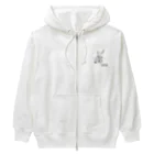 j8ie de vivre♪のうさぎの休憩　USAGIZUKI　モノクロ Heavyweight Zip Hoodie