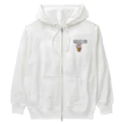 イラスト MONYAAT のポーカーフェイス*両面 Heavyweight Zip Hoodie