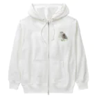 北山紫仙(Shisen's SHOP)のコキンメフクロウさん Heavyweight Zip Hoodie